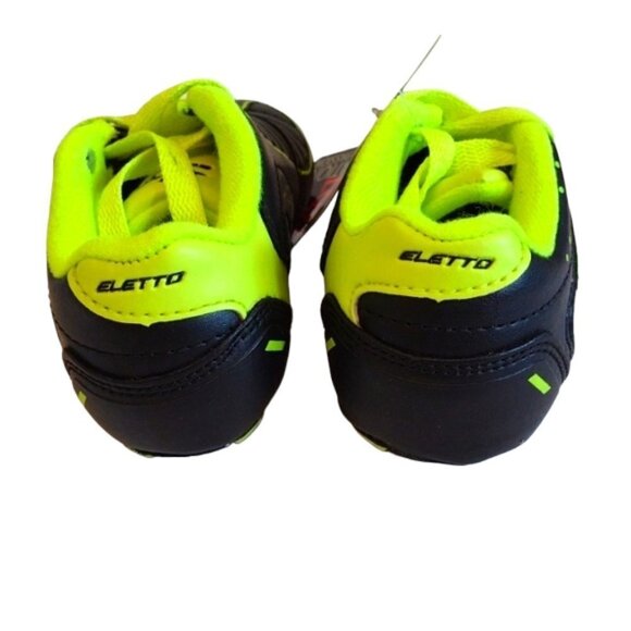 Eletto Kids Outdoor Soccer Shoes Cleats Mondo RB Jr. Black/Fluo Yellow Y9 - Picture 7 of 11